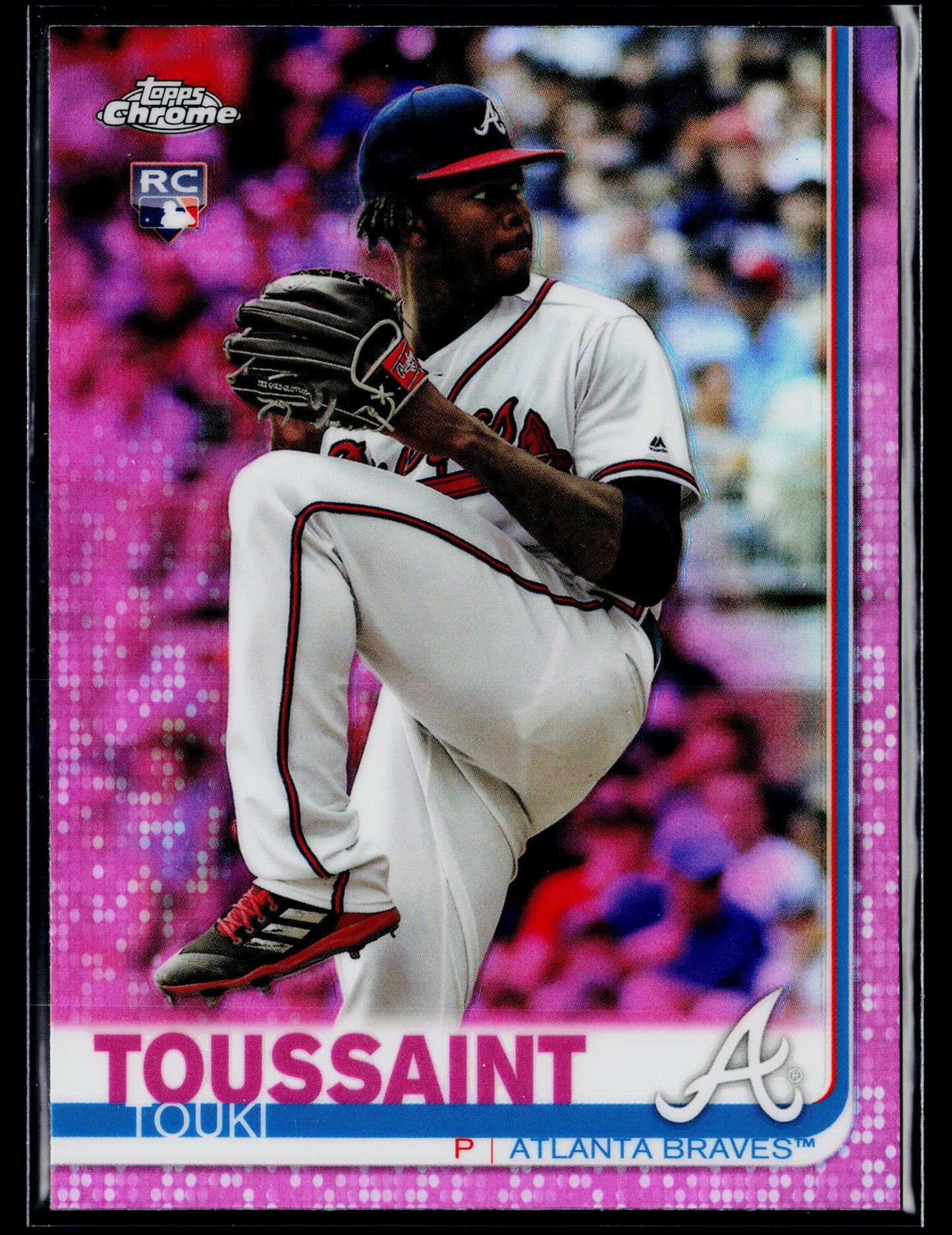 2019 Topps Chrome Touki Toussaint Rookie Pink Refractor #197