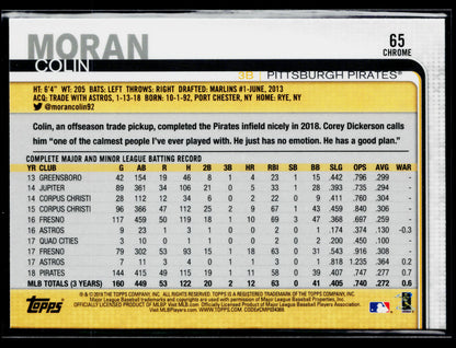 2019 Topps Chrome Colin Moran Refractor #65