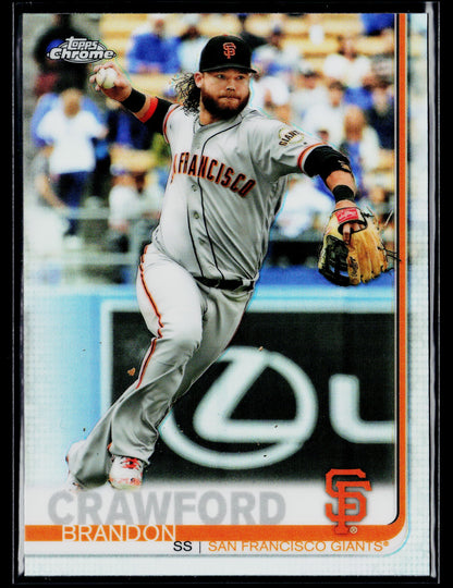 2019 Topps Chrome Brandon Crawford Refractor #190