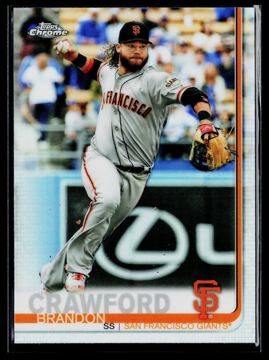2019 Topps Chrome Brandon Crawford Refractor #190