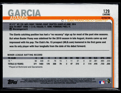 2019 Topps Chrome Aramis Garcia Rookie Refractor #129