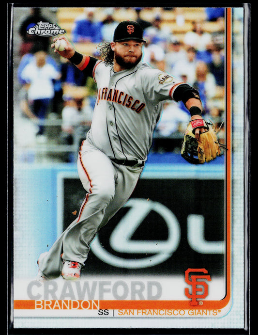 2019 Topps Chrome Brandon Crawford Refractor #190