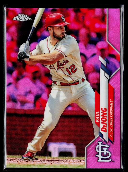 2020 Topps Chrome Paul DeJong Pink Refractor #178