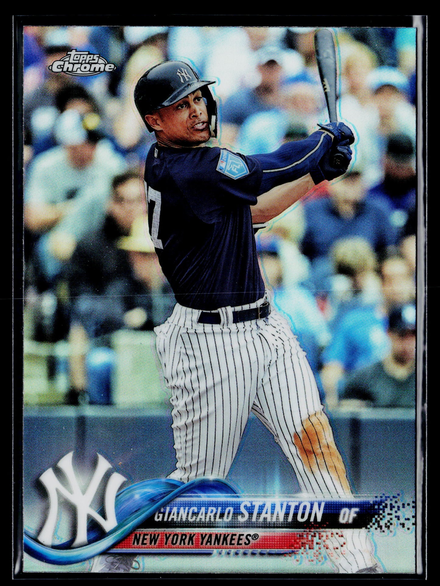 2018 Topps Chrome Giancarlo Stanton Refractor #186