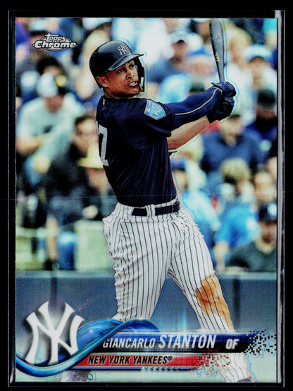 2018 Topps Chrome Giancarlo Stanton Refractor #186