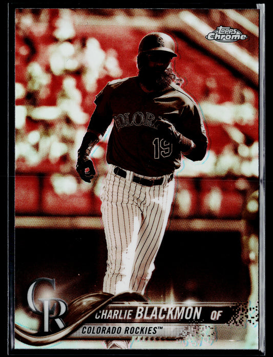 2018 Topps Chrome Charlie Blackmon Sepia Refractor #194