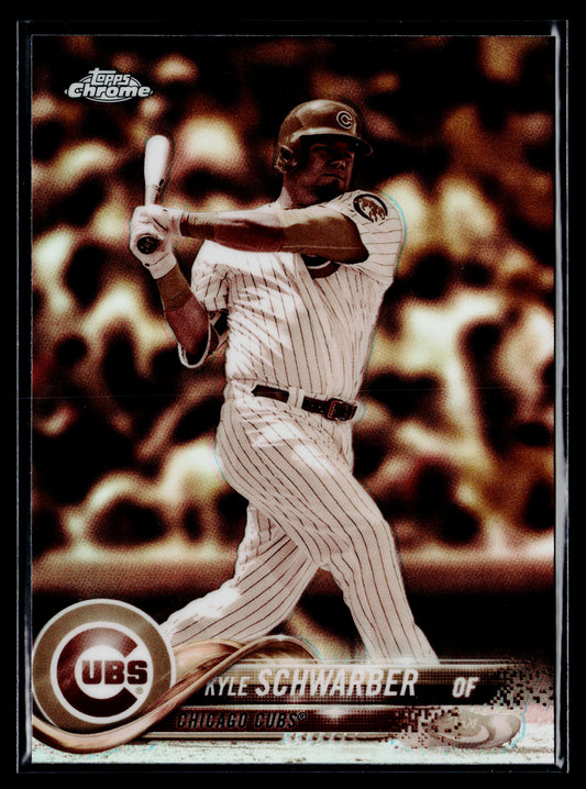 2018 Topps Chrome Kyle Schwarber Sepia Refractor #56