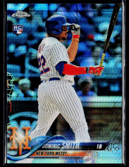 2018 Topps Chrome Dominic Smith Rookie Prism Refractor #162