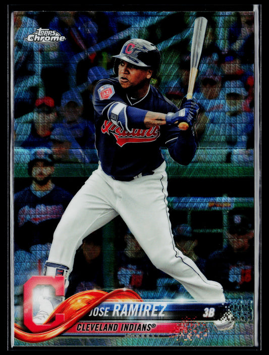 2018 Topps Chrome Jose Ramirez Prism Refractor #189