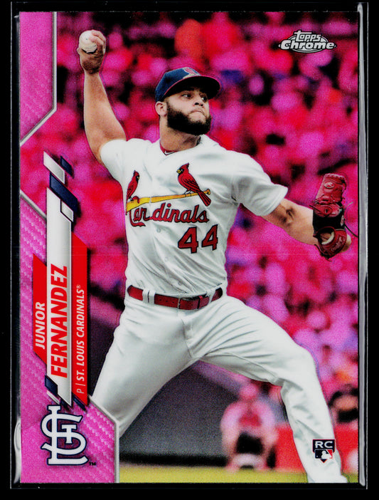 2020 Topps Chrome Junior Fernandez Rookie Pink Refractor #162