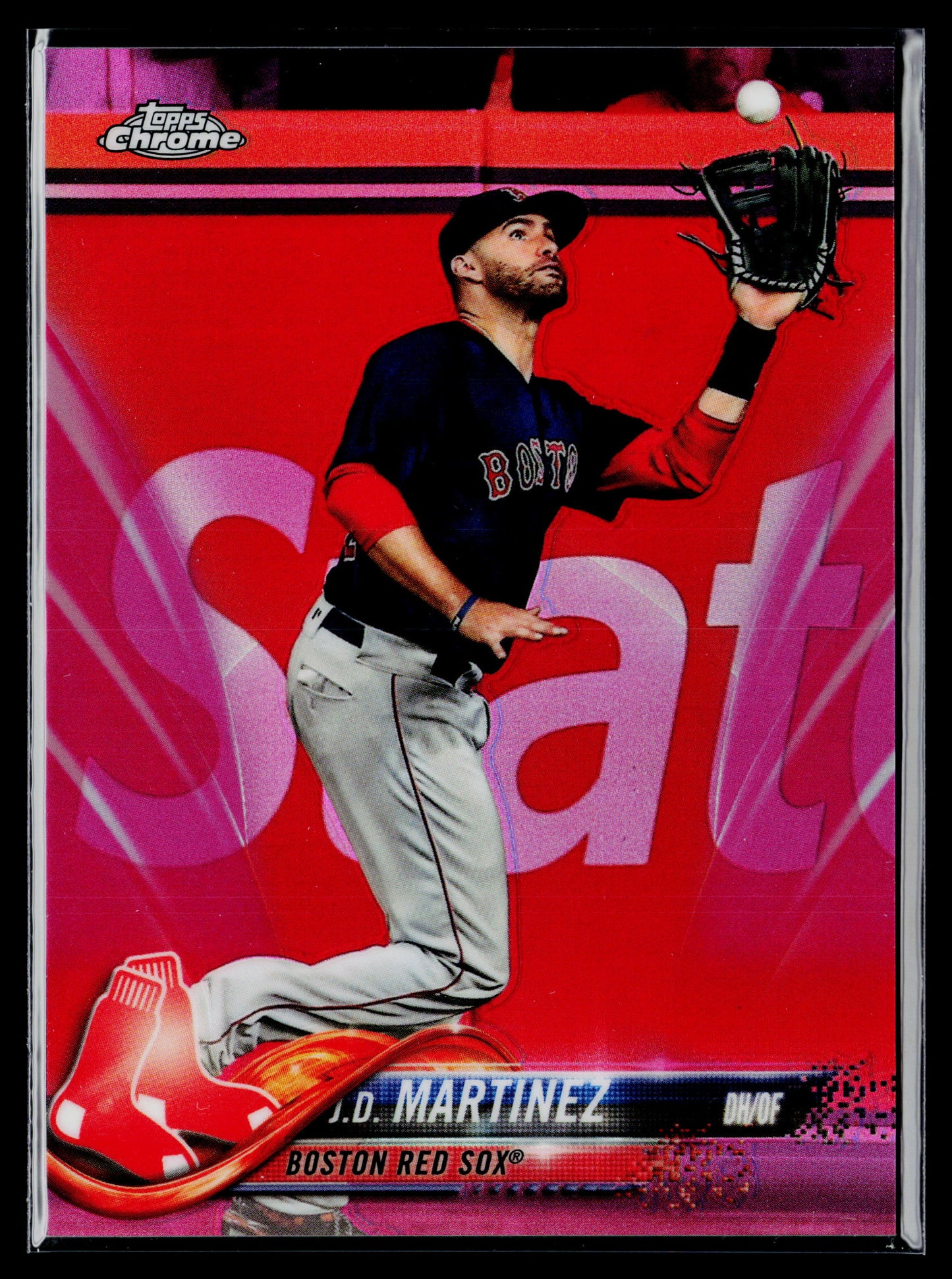 2018 Topps Chrome Update J.D. Martinez Pink #HMT40