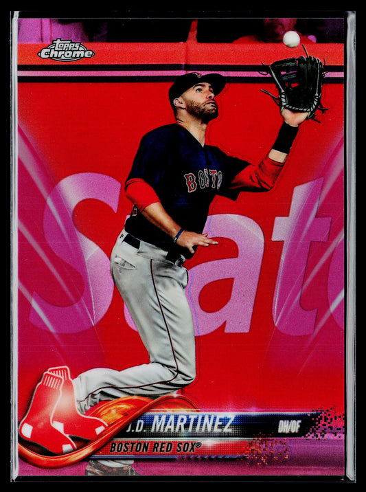 2018 Topps Chrome Update J.D. Martinez Pink #HMT40