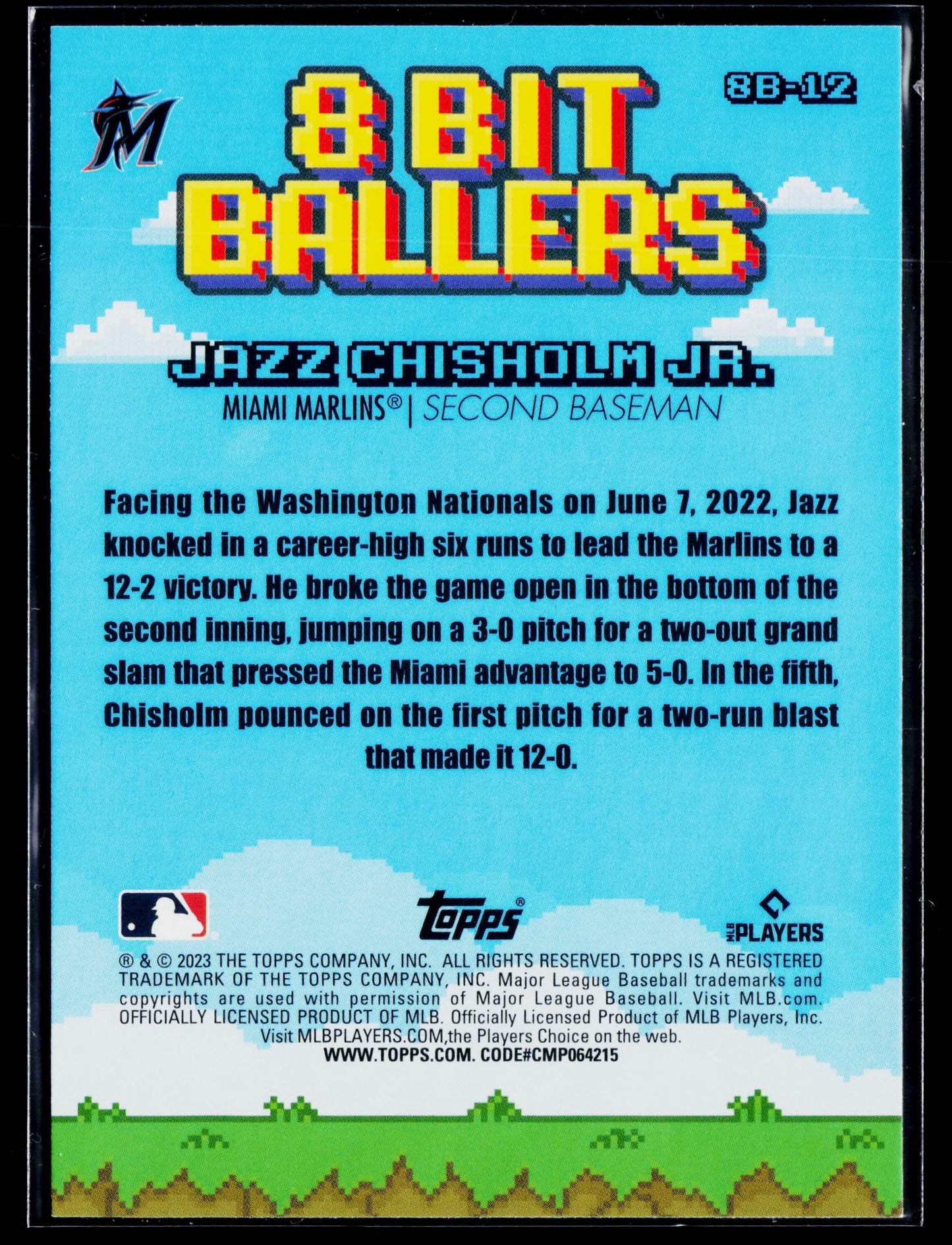 2023 Topps Big League Jazz Chisholm Jr. 8 Bit Ballers #8B-12