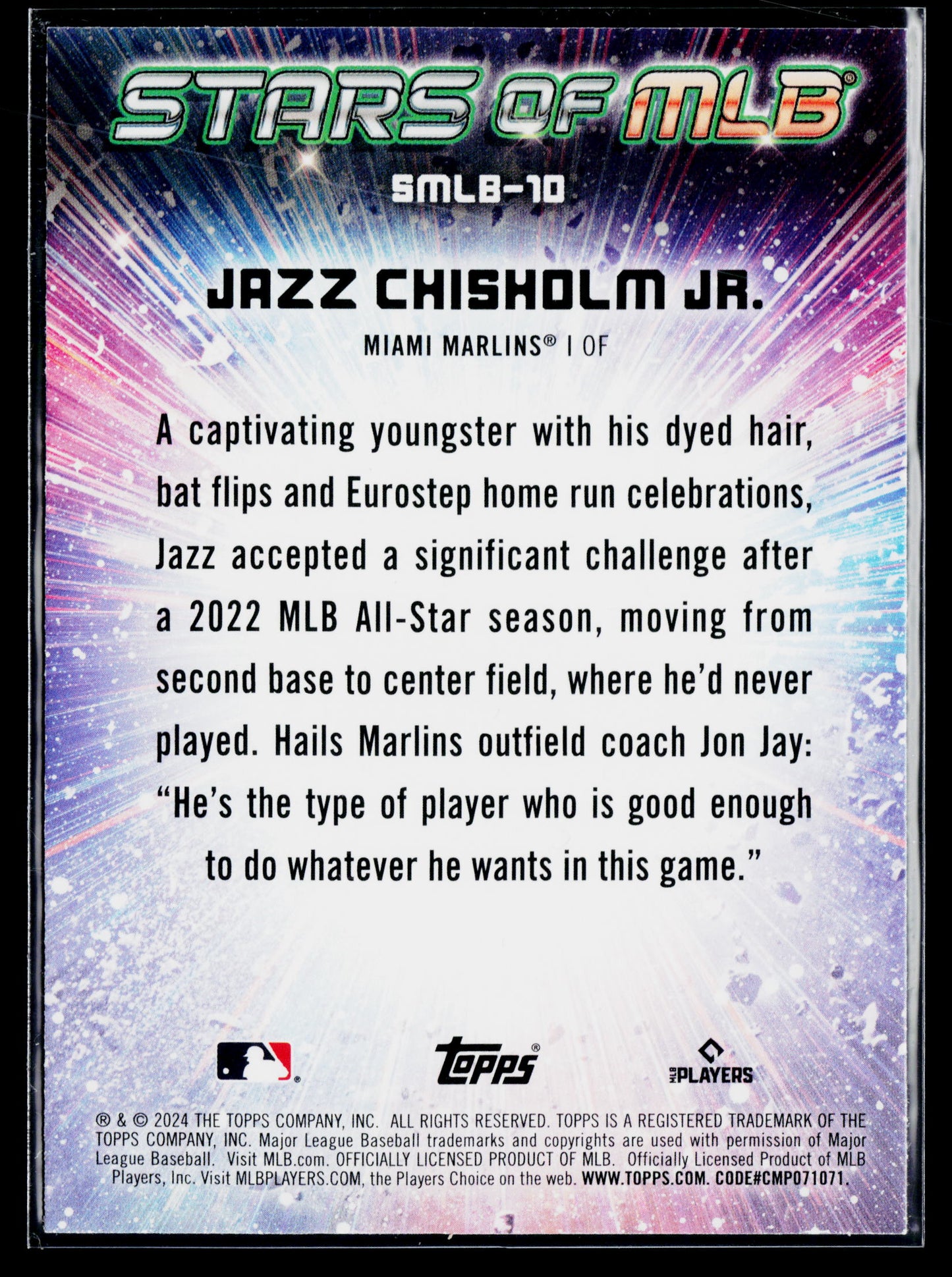 2022 Topps 1st Edition - Stars of MLB Jazz Chisholm Jr. #SMLB-10
