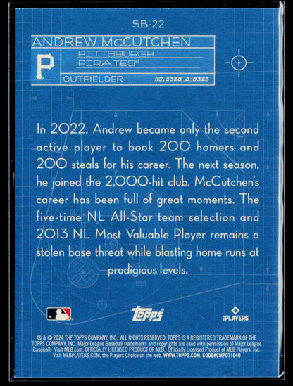 2024 Topps Andrew McCutchen Superstar Blueprint Blue #SB-22