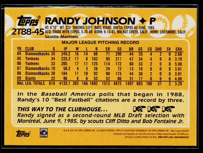 2023 Randy Johnson 1988 Topps Baseball 35th Anniversary (Series Two) #2T88-45