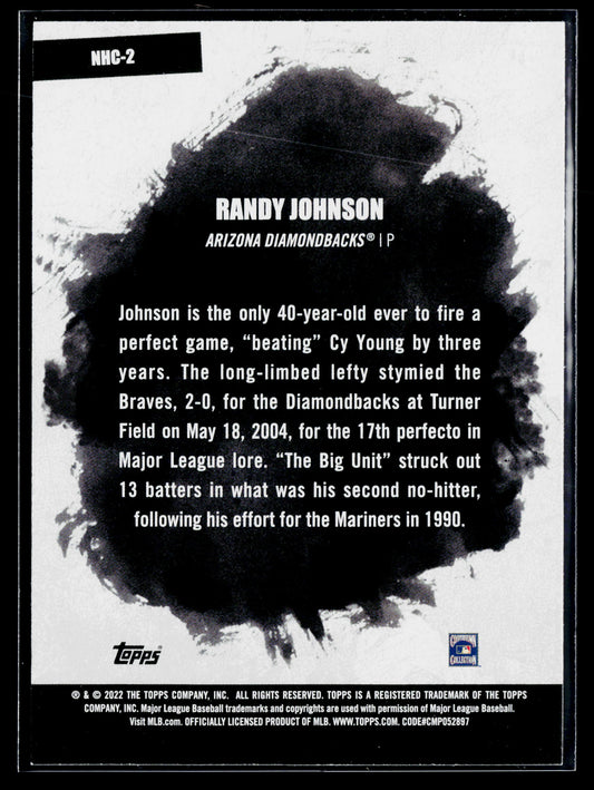 2022 Topps Randy Johnson No-Hit Club #NHC-2