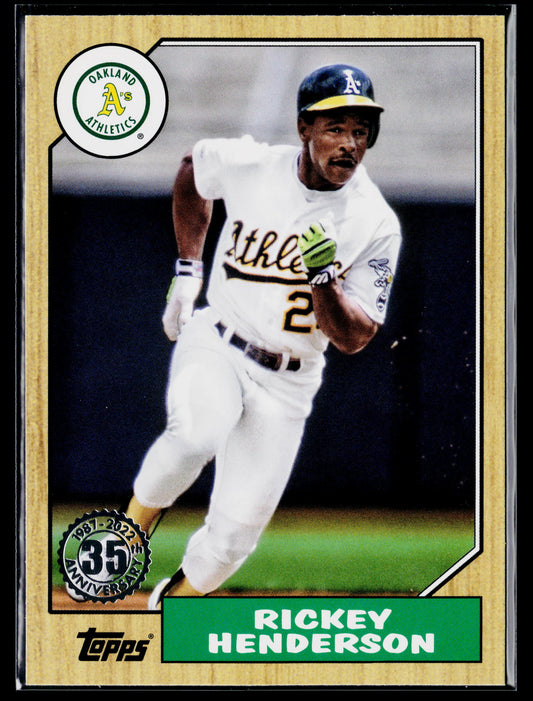 2022 Rickey Henderson 1987 Topps Baseball 35th Anniversary (Series One) #T87-84