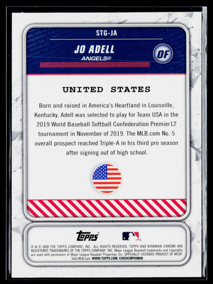 2020 Bowman Jo Adell Chrome Spanning the Globe Mojo Refractor #STG-JA