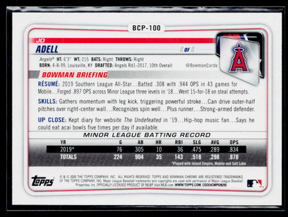 2020 Bowman Jo Adell Chrome Prospects #BCP-100