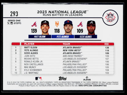 2024 Topps Matt Olson / Pete Alonso / Ozzie Albies #293
