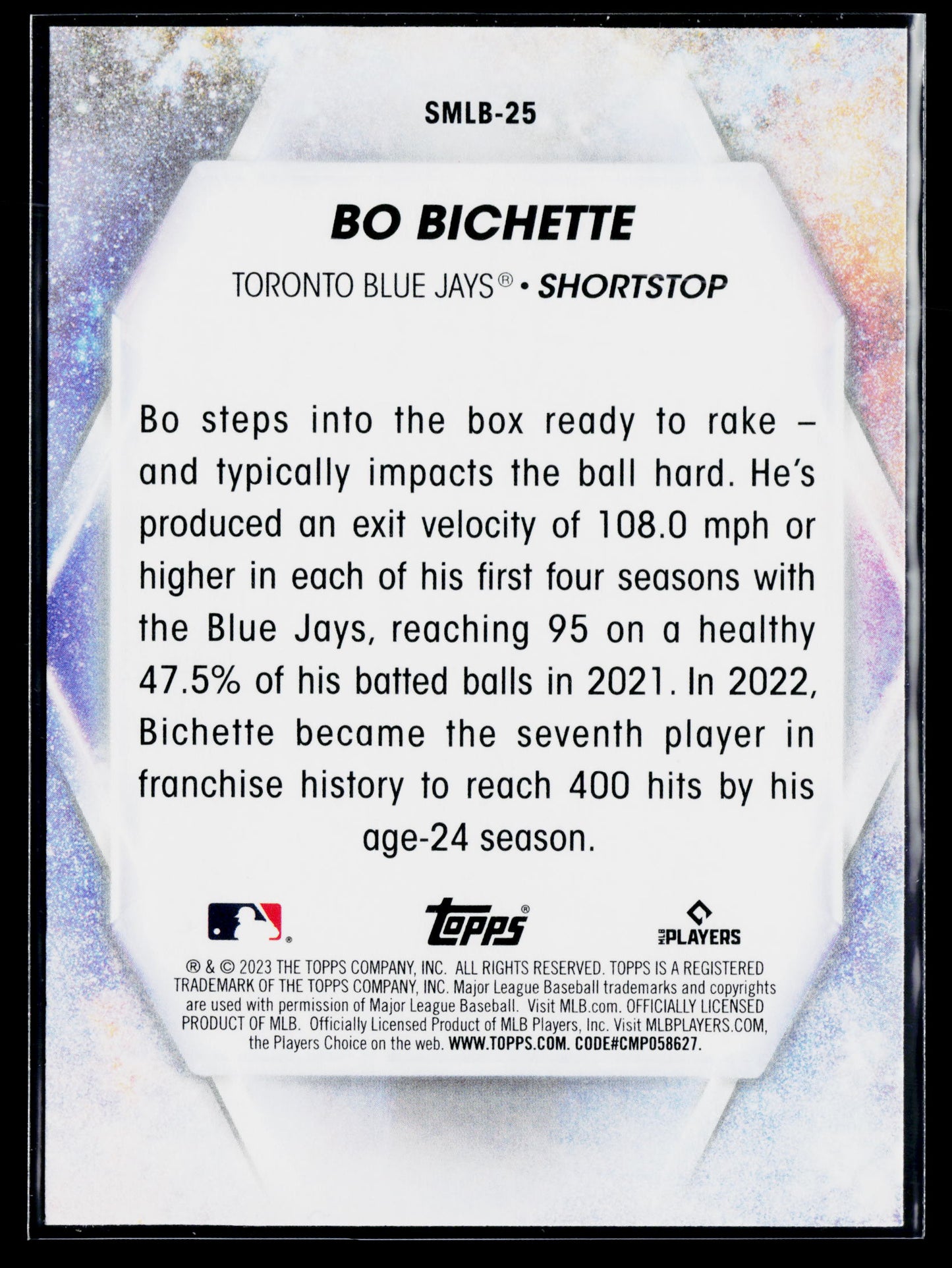 2023 Topps Bo Bichette Stars of MLB #SMLB-25