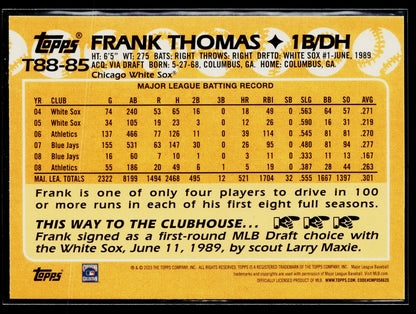 2023 Frank Thomas 1988 Topps Baseball 35th Anniversary (Series One) #T88-85