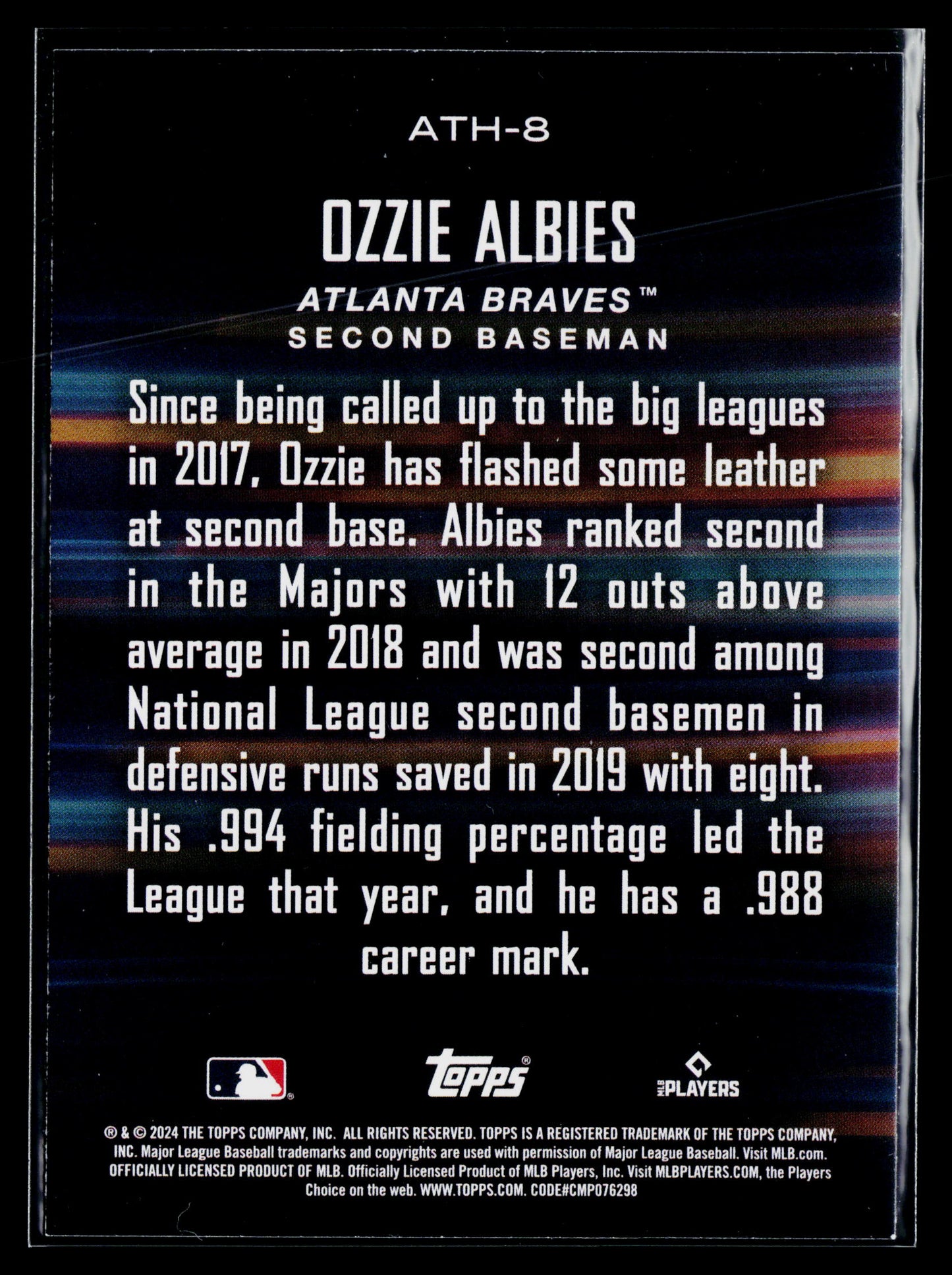 2024 Topps Ozzie Albies Around the Horn #ATH-8
