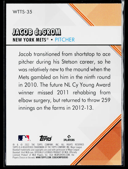 2022 Topps Jacob deGrom Welcome to the Show #WTTS-35