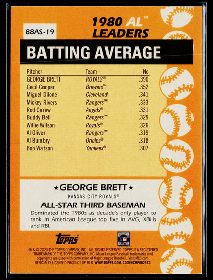 2023 Topps George Brett 1988 Topps Baseball 35th Anniversary All-Stars #88AS-19