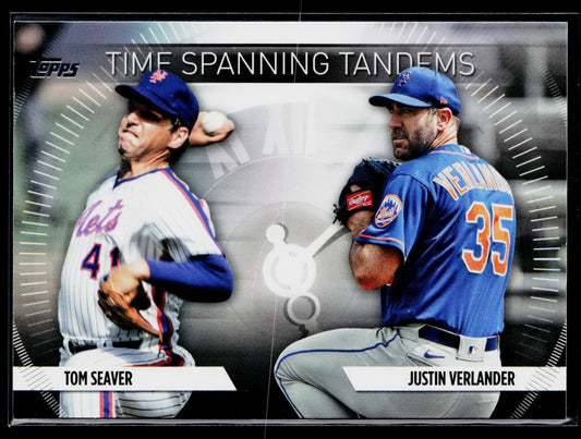 2023 Topps Update Justin Verlander / Tom Seaver Time Spanning Tandems #TS-17