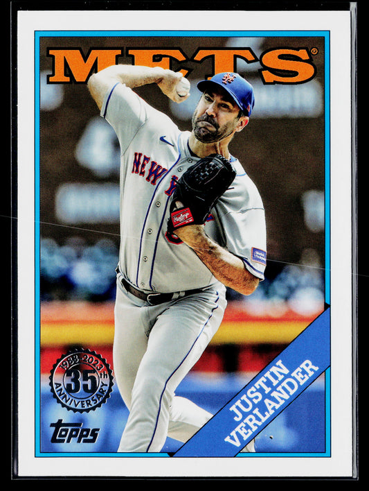 2023 Topps Update Justin Verlander 1988 Topps Baseball 35th Anniversary #88US-34