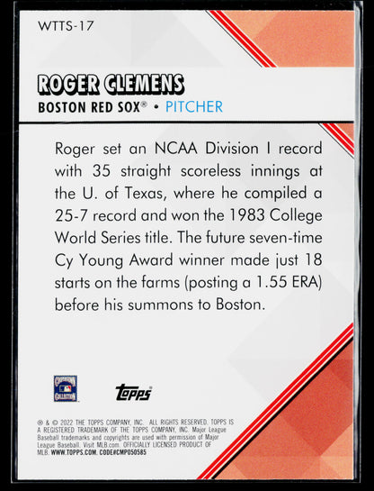 2022 Topps Roger Clemens Welcome to the Show #WTTS-17