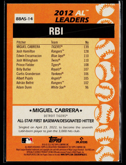 2023 Miguel Cabrera 1988 Topps Baseball 35th Anniversary All-Stars Blue #88AS-14