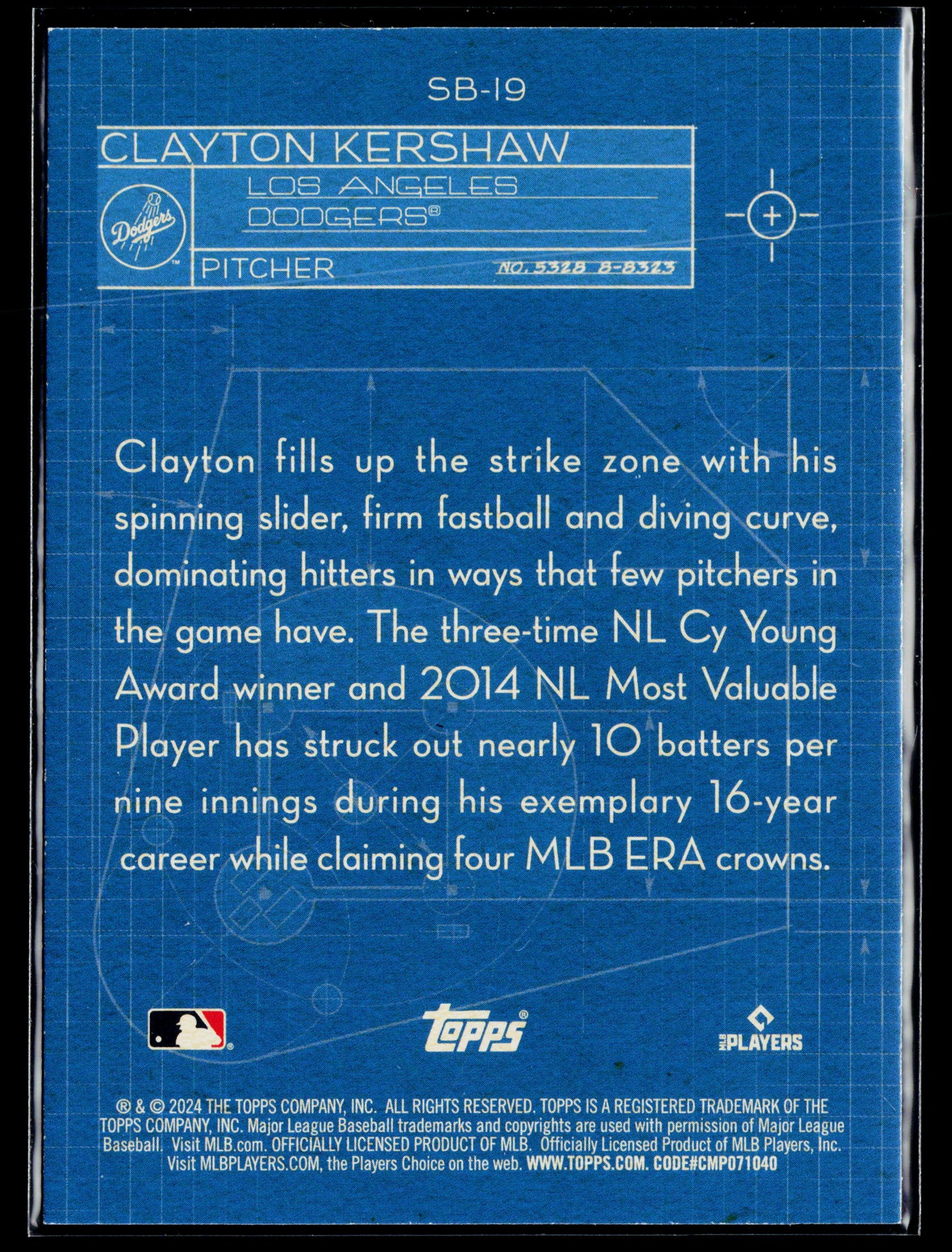 2024 Topps Clayton Kershaw Superstar Blueprint #SB-19