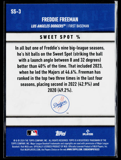 2024 Topps Freddie Freeman Significant Statistics #SS-3