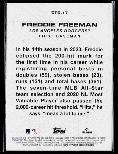 2024 Topps Freddie Freeman City to City #CTC-17
