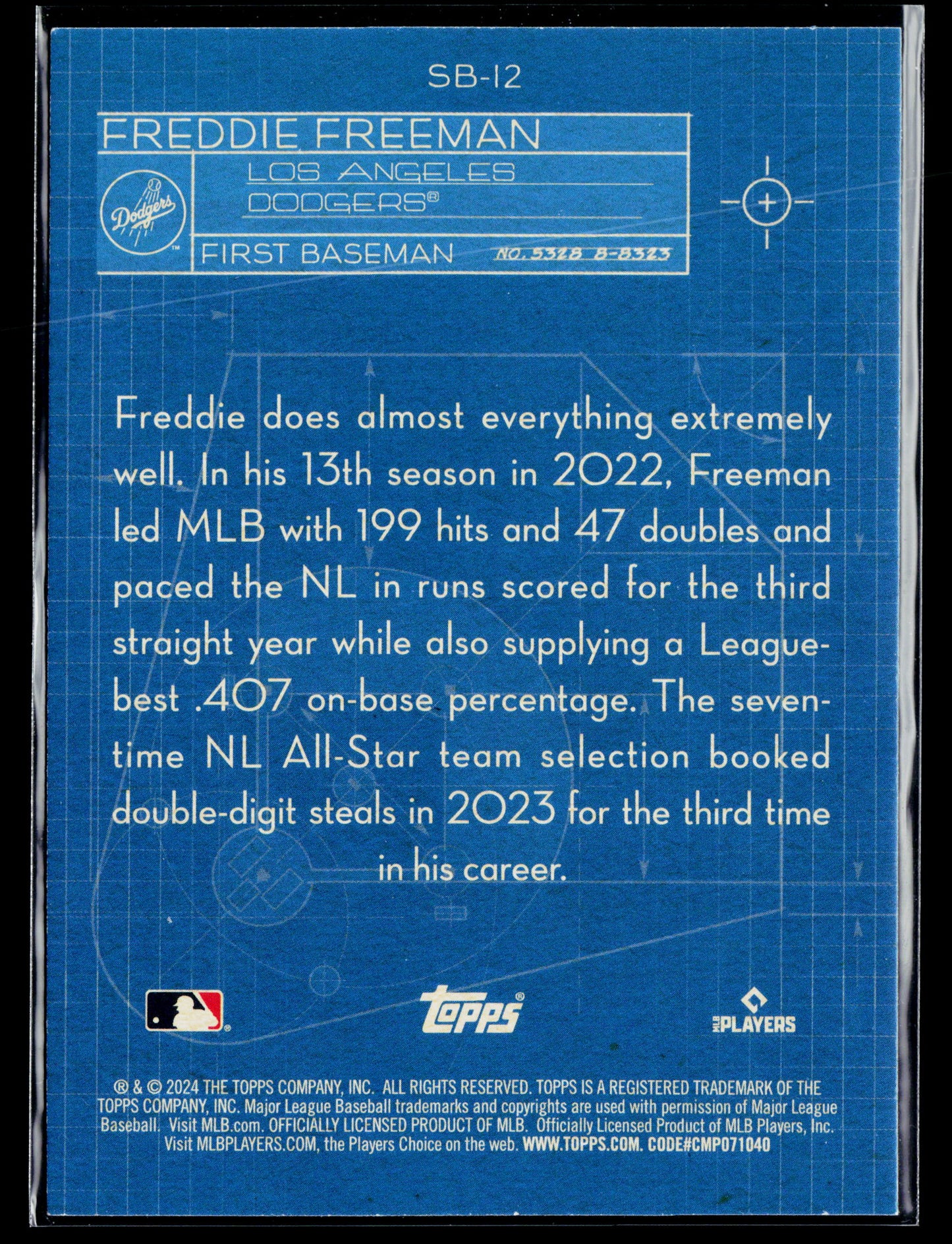 2024 Topps Freddie Freeman Superstar Blueprint #SB-12