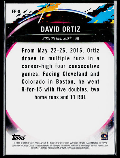 2020 Topps Chrome David Ortiz Topps Fire NBCD Preview #FP-8