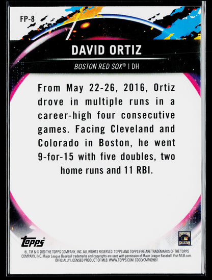 2020 Topps Chrome David Ortiz Topps Fire NBCD Preview #FP-8