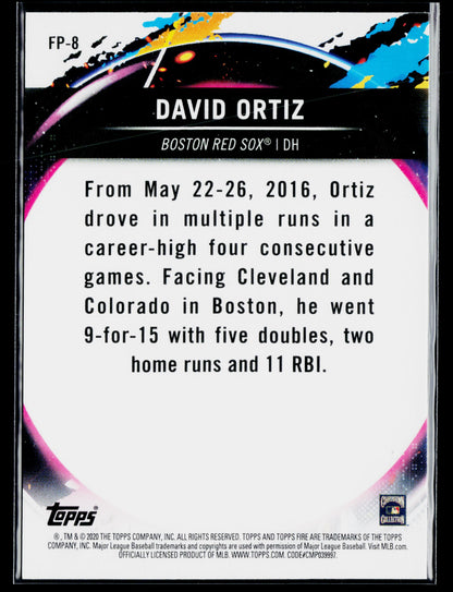 2020 Topps Chrome David Ortiz Topps Fire NBCD Preview #FP-8