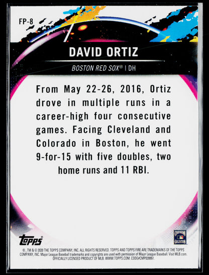 2020 Topps Chrome David Ortiz Topps Fire NBCD Preview #FP-8