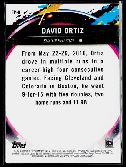 2020 Topps Chrome David Ortiz Topps Fire NBCD Preview #FP-8