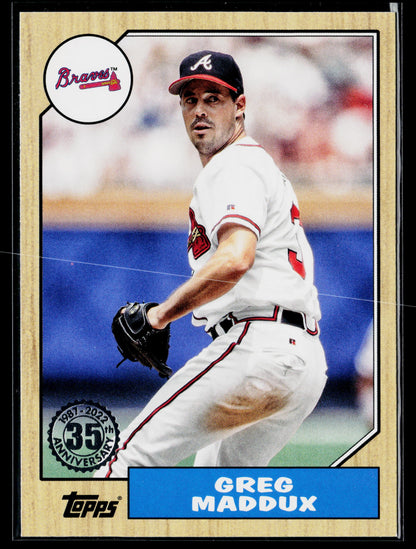 2022 Topps Greg Maddux 1987 Topps Baseball 35th Anniversary (Series One) #T87-20
