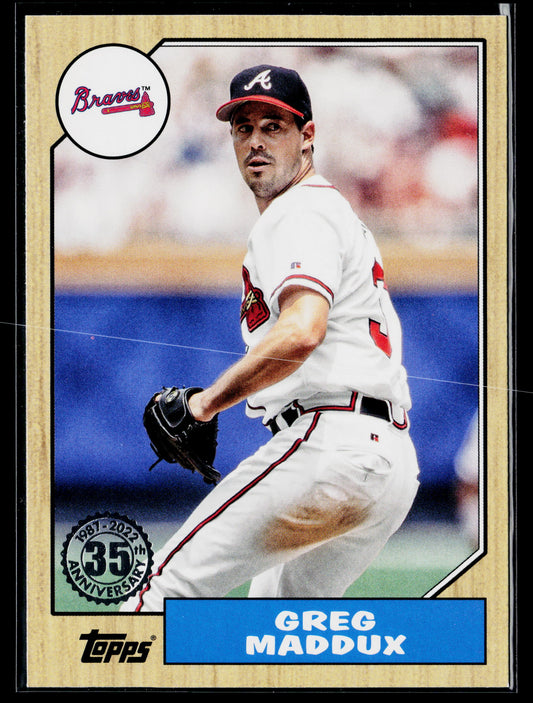 2022 Topps Greg Maddux 1987 Topps Baseball 35th Anniversary (Series One) #T87-20