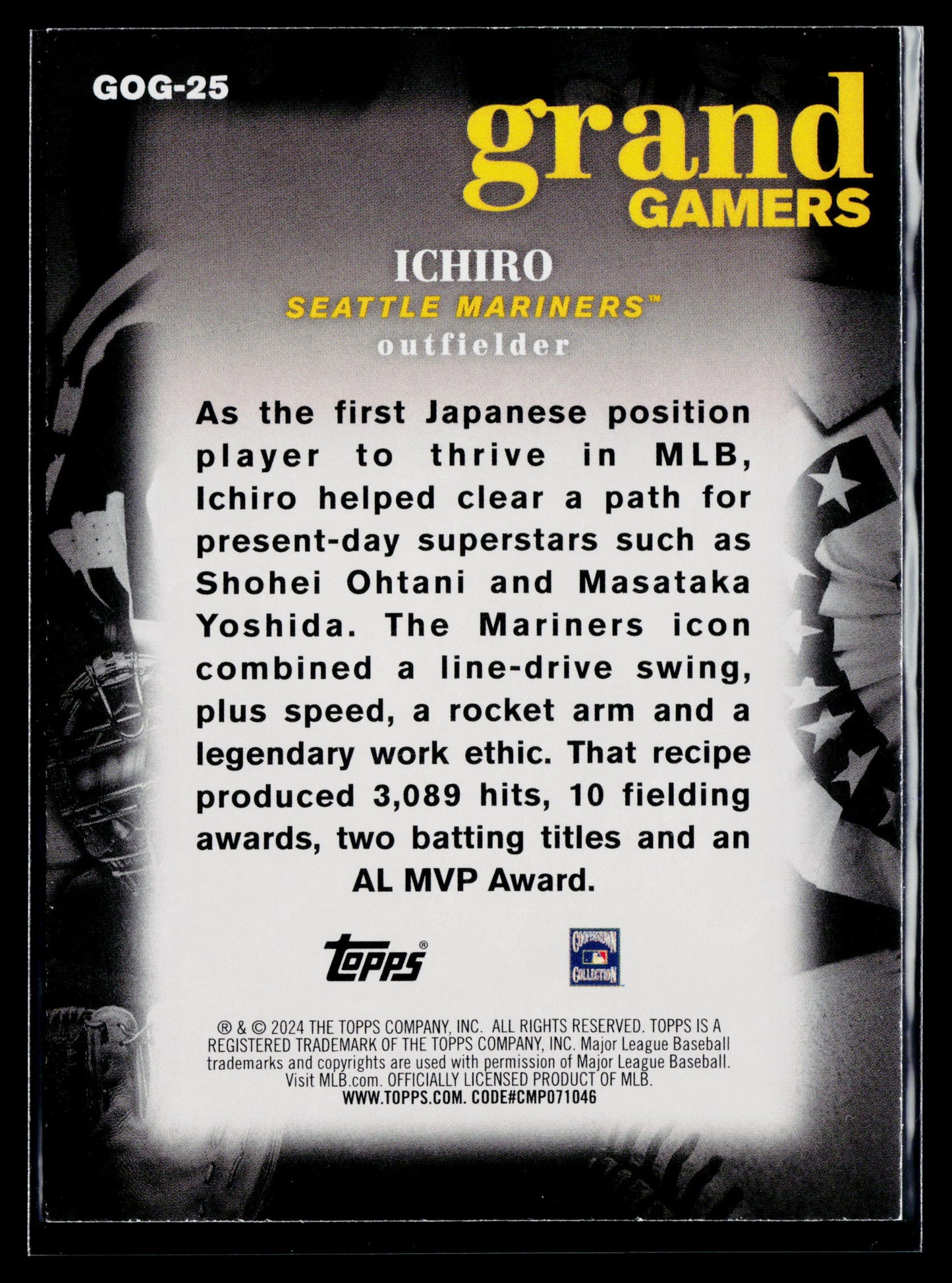 2024 Topps Ichiro Grand Gamers #GOG-25
