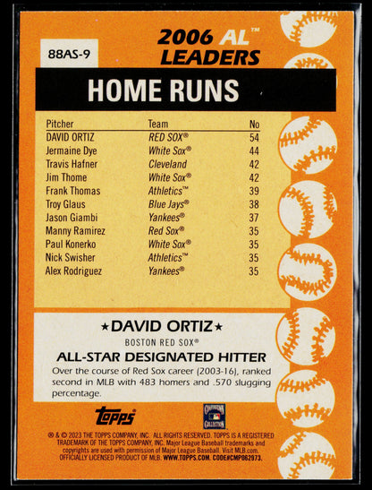2023 Topps David Ortiz 1988 Topps Baseball 35th Anniversary All-Stars #88AS-9