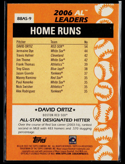 2023 Topps David Ortiz 1988 Topps Baseball 35th Anniversary All-Stars #88AS-9