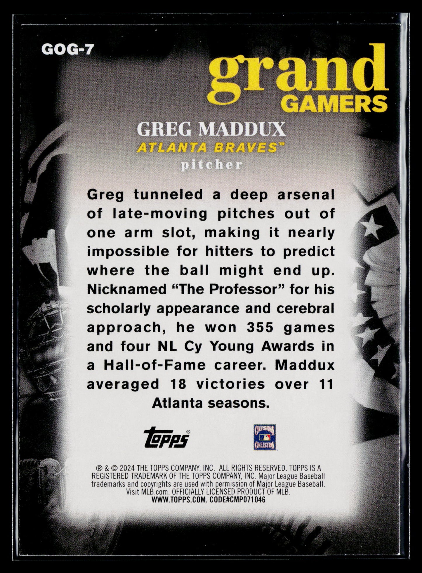 2024 Topps Greg Maddux Grand Gamers #GOG-7
