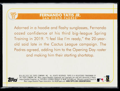 2020 Topps Opening Day Fernando Tatis Jr. Spring Has Sprung #SHS-22